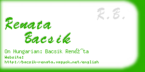 renata bacsik business card